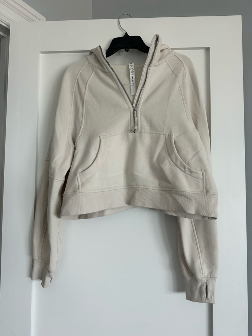 Lululemon Scuba Oversized Half-zip Hoodie - Size M/L - Natural Ivory